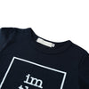 New Boys Kids T-Shirt Top Letter Print O-te-juck Short Sweeve Pullover Cute Disual Kids Shirt Dark Blue