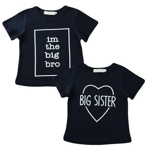 New Boys Kids T-Shirt Top Letter Print O-te-juck Short Sweeve Pullover Cute Disual Kids Shirt Dark Blue