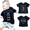 New Boys Kids T-Shirt Top Letter Print O-te-juck Short Sweeve Pullover Cute Disual Kids Shirt Dark Blue