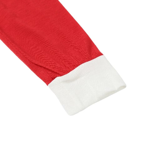 فتيات جديدات بويز الأطفال من قطعتين مجموعة بيجاما عيد الميلاد ملابس نوم o-رقص الأكمام الطويلة الطويلة معطف المنزل معطف الطفل أعلى سراويل ريد