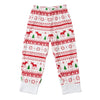New Girls Boys Kids Two-Piece Set Pajama Christmas Sleepwear O-Neck Long Sleeves Casual House Coat Pants White
