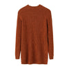 Christmas Women Knitted Pullovers Sweater Reindeer Embroidered Ribbed Raglan Long Sleeve Casual Knit Top