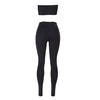 نساء مثير من قطعتين مجموعة من محصول محصول أعلى ضمادة ضمادة Bodycon طويلة السراويل Slid Slim Party Suits