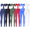 نساء مثير من قطعتين مجموعة من محصول محصول أعلى ضمادة ضمادة Bodycon طويلة السراويل Slid Slim Party Suits