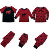 Women Christmas Family Look Pajama Set Reindeer Printed Sleepwear Nightwear Family Matching Outfit Father Mother Kid T-Shirt Pants Set Red