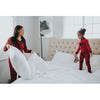 Women Christmas Family Look Pajama Set Reindeer Printed Sleepwear Nightwear Family Matching Outfit Father Mother Kid T-Shirt Pants Set Red