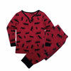 Women Christmas Family Look Pajama Set Reindeer Printed Sleepwear Nightwear Family Matching Outfit Father Mother Kid T-Shirt Pants Set Red
