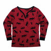 Women Christmas Family Look Pajama Set Reindeer Printed Sleepwear Nightwear Family Matching Outfit Father Mother Kid T-Shirt Pants Set Red