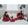 Women Christmas Family Look Pajama Set Reindeer Printed Sleepwear Nightwear Family Matching Outfit Father Mother Kid T-Shirt Pants Set Red