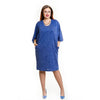Spring Summer Women Plus Size Dress Pocket O Neck Casual Loose Dress Big Size Elegance Dress Blue/Burgundy