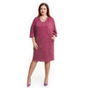 Spring Summer Women Plus Size Dress Pocket O Neck Casual Loose Dress Big Size Elegance Dress Blue/Burgundy