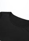 Fashion Women Color Block Striped T-Shirt Short Sleeve Casual Slim Knitted Tee Tunics Blouse Tops Black