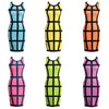 Sexy Women Mini Bodycon Dress Color Block Stripe O Neck Sleeveless Party Clubwear Slim Sundress
