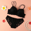 جديد مثير للنساء حمالة الصدرية مجموعة الدانتيل تطريز دفع Underwire 3/4 كوب سراويل داخلية ملخصات الملابس الداخلية الملابس الداخلية