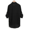 Spring Women Blouse Chiffon Shirt Long Sleeve Turn-down Collar Asymmetric Casual Loose Top Black/Green/White