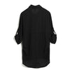 Spring Women Blouse Chiffon Shirt Long Sleeve Turn-down Collar Asymmetric Casual Loose Top Black/Green/White