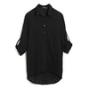 Spring Women Blouse Chiffon Shirt Long Sleeve Turn-down Collar Asymmetric Casual Loose Top Black/Green/White