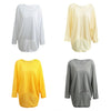 New Fashion Women Blouses O neck Batwing Long Sleeve Irregular Hem Casual Loose Solid Shirts Top 9 Colors