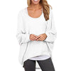 New Fashion Women Blouses O neck Batwing Long Sleeve Irregular Hem Casual Loose Solid Shirts Top 9 Colors