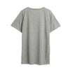 New Fashion Women T-Shirt Top Letter Print O-Neck Short Sleeves Casual Loose Blouse Grey