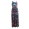 New Women Sexy Floral Print Dress Sleeveless Racerback Tunic Maxi Beach Long Loose Dress