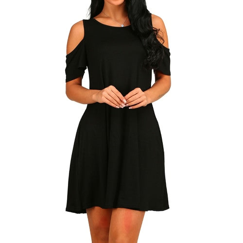 نساء جديدات بلوزة غير رسمية قمم السيدات مثيرة تونك قبالة الكتف جيوب قصيرة الأكمام