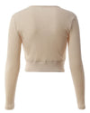 Sexy Women Bodycon Crop Top Lace-Up Bandage O-Neck Long Sleeves Casual Solid Slim Top