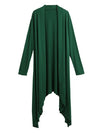 New Women Cardigan Plus Size Coat  Solid Long Sleeve Asymmetry Hem Poncho Shawl Thin Coat
