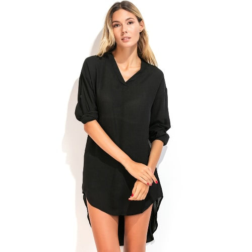 Women Blouse Shirt Autumn Long Sleeve Deep V Neck Loose Casual Blouse Party Sexy Top