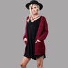 New Winter Autumn Women Knitted Cardigan Sweater Long Sleeves Pockets Elegant Outerwear Burgundy/Coffee/Khaki