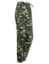Fashion Women Long Pants Camouflage Print Elastic Waist Casual Camo Trousers Green