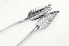 Vintage Women Skinny Elastic Belt Leaf Design Clasp Front Stretch Metal Waist Belt Gold/Silver
