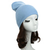 New Unisex Women Men Beanie Hat Solid Color Warm Hip-Hop Knitted Cap