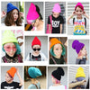 New Unisex Women Men Beanie Hat Solid Color Warm Hip-Hop Knitted Cap