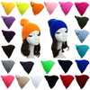 New Unisex Women Men Beanie Hat Solid Color Warm Hip-Hop Knitted Cap
