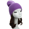 New Unisex Women Men Beanie Hat Solid Color Warm Hip-Hop Knitted Cap