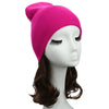 New Unisex Women Men Beanie Hat Solid Color Warm Hip-Hop Knitted Cap