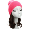 New Unisex Women Men Beanie Hat Solid Color Warm Hip-Hop Knitted Cap