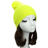 New Unisex Women Men Beanie Hat Solid Color Warm Hip-Hop Knitted Cap