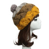 Fashion Women Cute Knitted Hat Crochet Faux Rabbit Fur Ball Beret Beanie Knit Ear Protectors Hats Girl Warm Cap