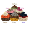 Fashion Women Cute Knitted Hat Crochet Faux Rabbit Fur Ball Beret Beanie Knit Ear Protectors Hats Girl Warm Cap