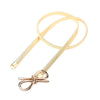 New Fashion Women Belt Bow Clasp Front Stretch Skinny Elastic Belt Bowknot Waist Strap Gold/Silver