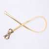 New Fashion Women Belt Bow Clasp Front Stretch Skinny Elastic Belt Bowknot Waist Strap Gold/Silver