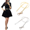 New Fashion Women Belt Bow Clasp Front Stretch Skinny Elastic Belt Bowknot Waist Strap Gold/Silver