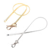 New Fashion Women Belt Bow Clasp Front Stretch Skinny Elastic Belt Bowknot Waist Strap Gold/Silver