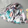 Vintage Women Silk Scarf Chinese Ink And Wash Print Long Scarves Shawl Pashmina