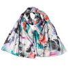 Vintage Women Silk Scarf Chinese Ink And Wash Print Long Scarves Shawl Pashmina