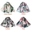 Vintage Women Silk Scarf Chinese Ink And Wash Print Long Scarves Shawl Pashmina