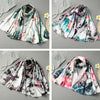 Vintage Women Silk Scarf Chinese Ink And Wash Print Long Scarves Shawl Pashmina
