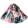 Vintage Women Silk Scarf Chinese Ink And Wash Print Long Scarves Shawl Pashmina